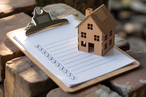 Moving house checklist on clipboard